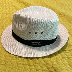 Panama Jack White Hat with Black Band